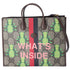 GUCCI Pineapple Tote Bag 659980 Brown Yellow Multi PVC Leather GUCCI Handbags