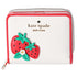 Kate Spade 3D Strawberry Dreams Small Zip Around Bifold Wallet Cream Multi kate spade Wallets