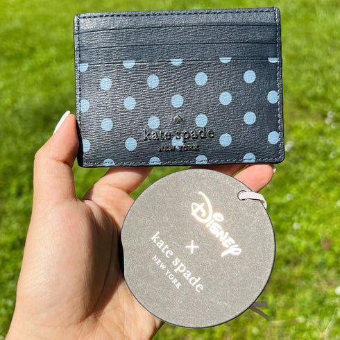 Kate Spade Disney Alice in Wonderland Small Card Case Credit Card Holder Blue kate spade Wallets