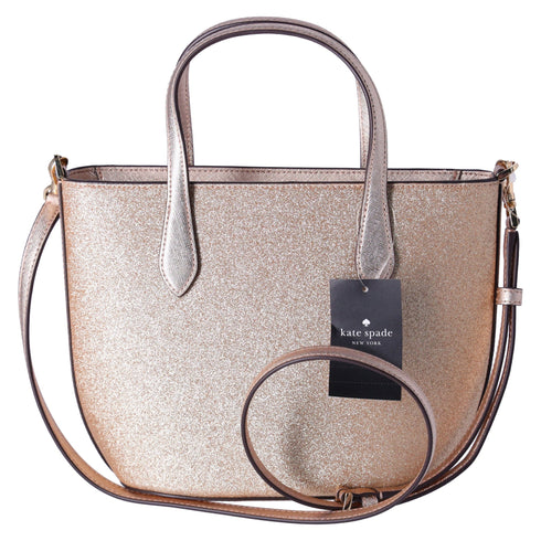Kate Spade GlitterGlimmer SmallZip Satchel CrossbodyBag Gold Holiday kate spade Handbags & Purses