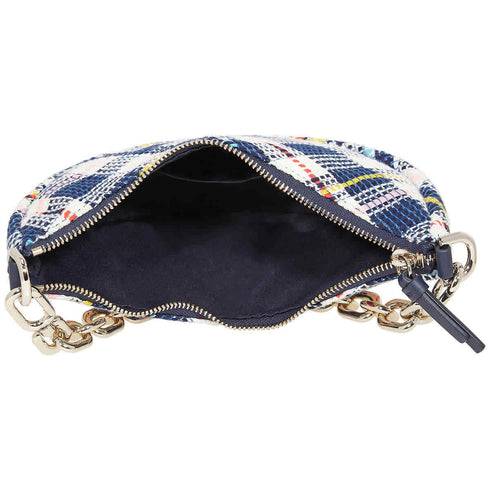 Kate Spade New York Smile Tweed Fabric Small Crossbody Parchment Multi kate spade Handbags & Purses