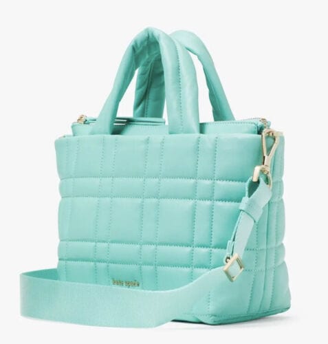 Kate Spade Softwhere Quilted Leather Mini Tote Crossbody Summer Rain Turquoise kate spade Handbags & Purses
