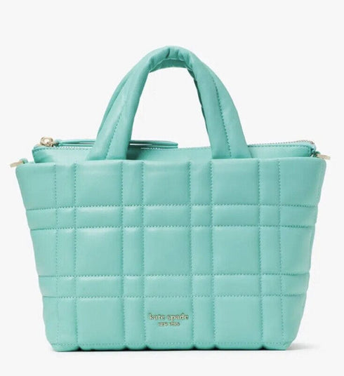 Kate Spade Softwhere Quilted Leather Mini Tote Crossbody Summer Rain Turquoise kate spade Handbags & Purses