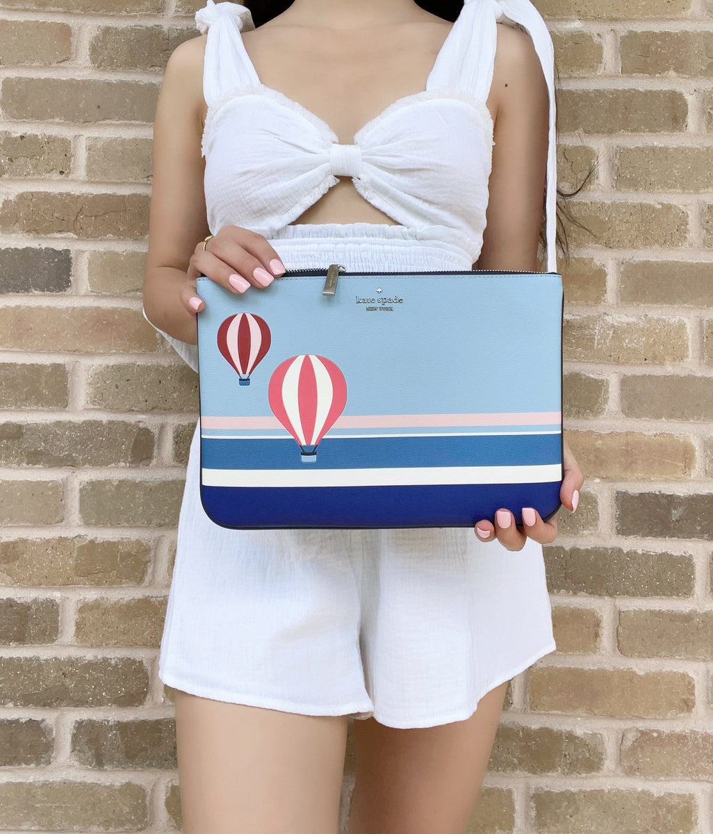 kate spade rain cloud bag Kate Spade Hot Air Balloon Large Zip Pouch