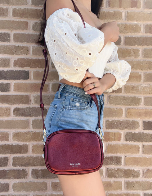 Kate Spade x Naomi Watanabe Small Camera Bag Crossbody Metallic Red Multi kate spade Handbags & Purses