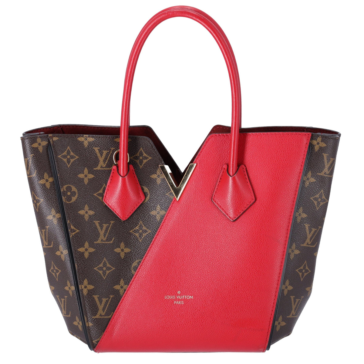 Louis Vuitton トートバッグ ベージュ/レッド Louis Vuitton トートバッグ ベージュ/レッド