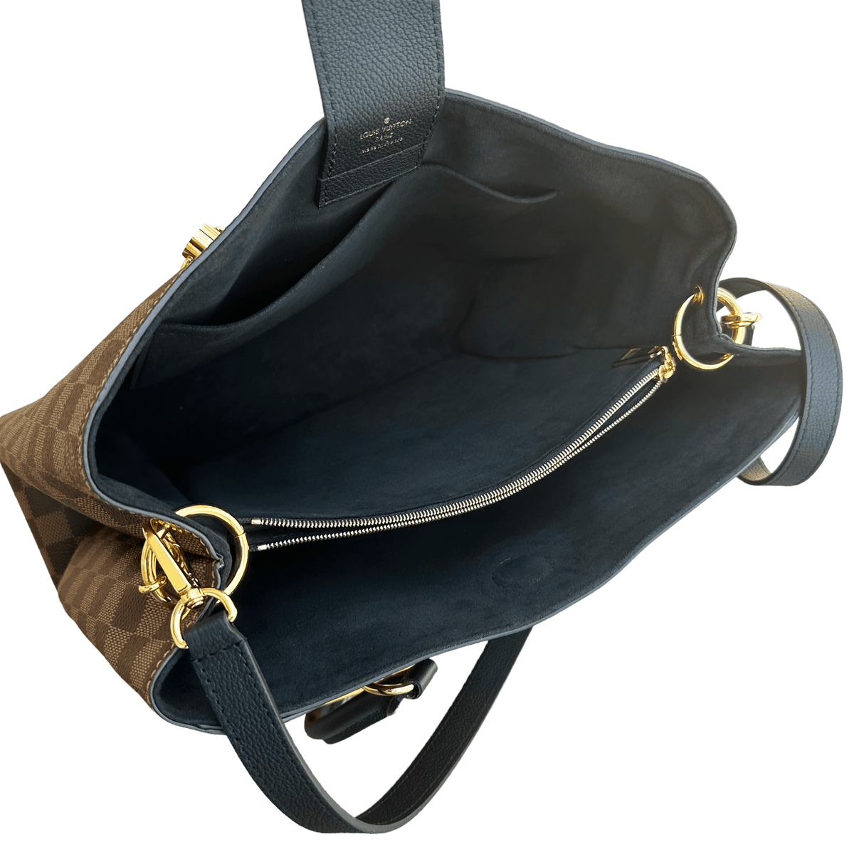 Louis Vuitton Riverside Damier Ebene Satchel Shoulder Bag Brown