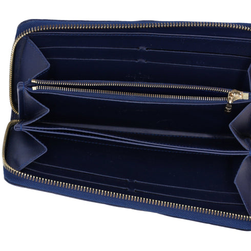 Louis Vuitton Zippy Wallet M90018 Grand Blue Patent Leather Floral Louis Vuitton Wallets