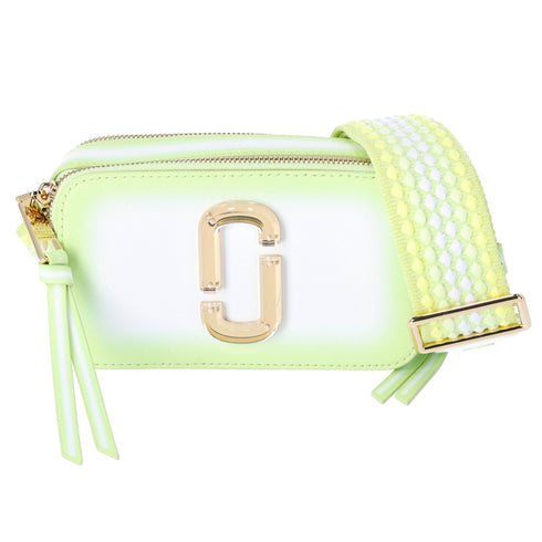 Marc Jacobs Snapshot Fluoro Edge Crossbody Neon Green Woven Strap Marc Jacobs Handbags