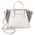Michael Kors Avril Small Leather Cheetah Print Calf Hair Satchel Light Cream Michael Kors Handbags