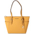Michael Kors Charlotte Large Top Zip Leather Tote Golden Rod Yellow Michael Kors Handbags