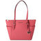 Michael Kors Charlotte Large Top Zip Leather Tote Light Berry Sorbet Pink Michael Kors Handbags
