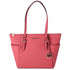 Michael Kors Charlotte Large Top Zip Leather Tote Light Berry Sorbet Pink Michael Kors Handbags