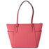 Michael Kors Charlotte Large Top Zip Leather Tote Light Berry Sorbet Pink Michael Kors Handbags