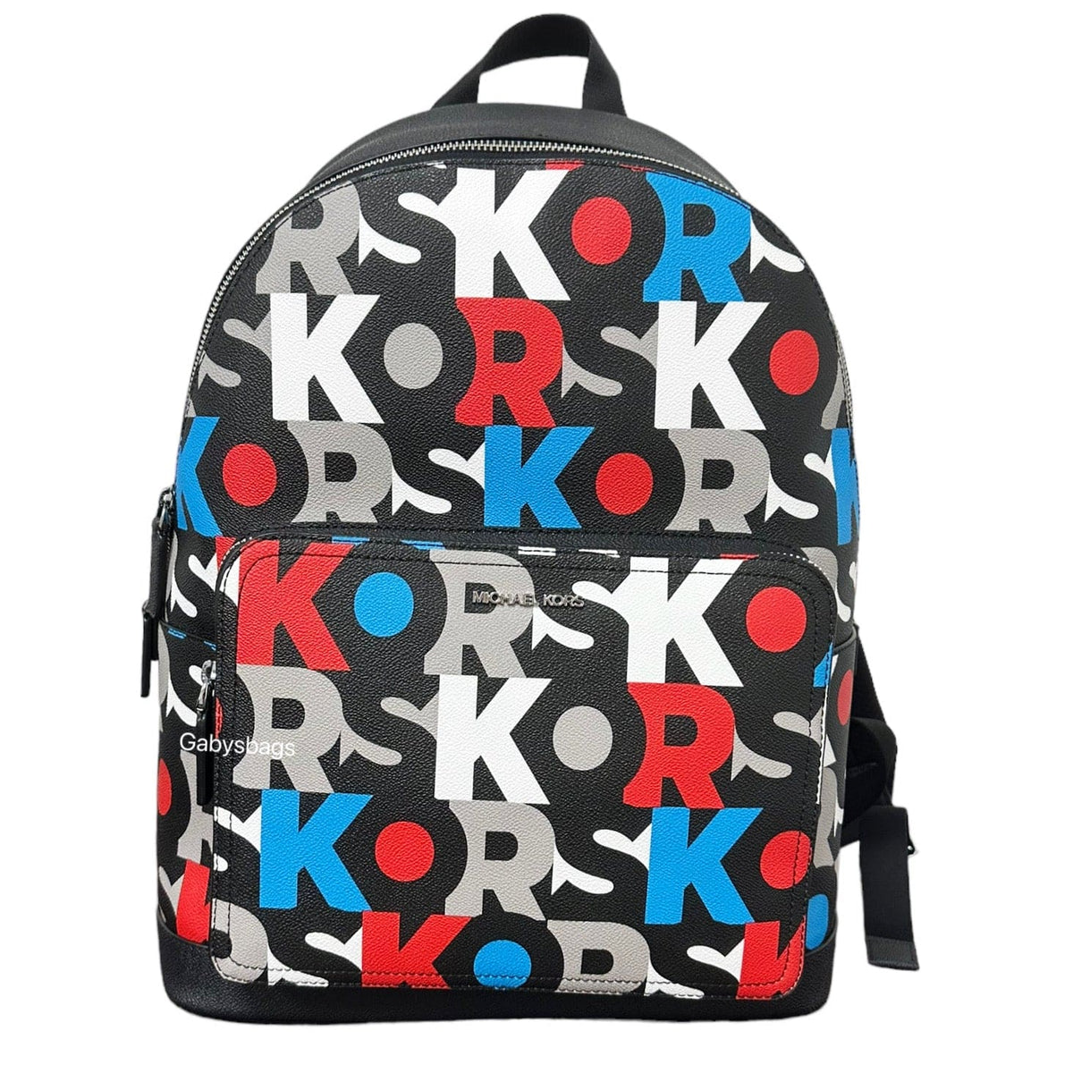 Michael Kors Cooper Signature PVC Graphic Logo Backpack Bookbag Red Bl –  Gaby's Bags
