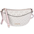 Michael Kors Dover Small Half Moon Crossbody Vanilla Pink Powder Blush Multi Michael Kors Handbags