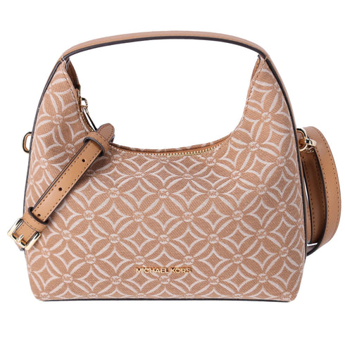 Michael Kors Ember Small Shoulder Crossbody Bag MK Jacquard Deer Tan Multi Michael Kors Handbags