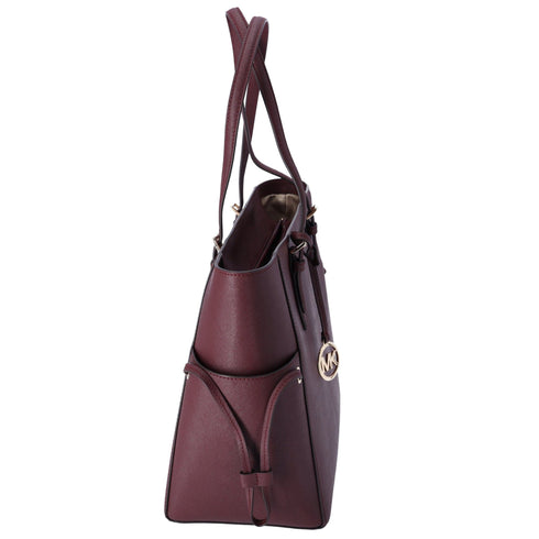Michael Kors Gilly Large Drawstring Tote Oxblood Saffiano Leather Michael Kors Handbags