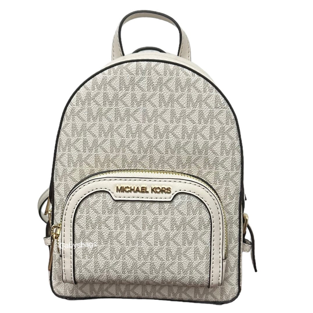 Michael Kors Jaycee XS Convertible Zip Pocket Backpack Bag Vanilla