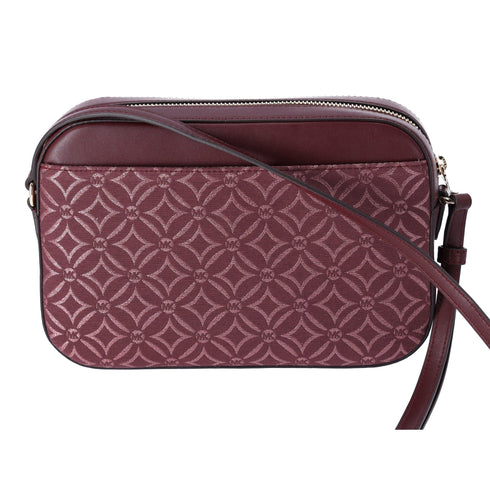 Michael Kors Jet Set East West Chain Crossbody Metallic Oxblood Multi Michael Kors Handbags