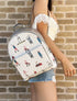 Michael Kors Jet Set Girls Adina Medium Backpack Signature Bright White MK Multi Michael Kors Handbags & Purses