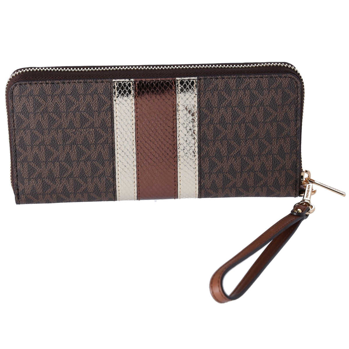 特価！MICHAEL KORS JET SET MENS Brown 人気スタッズ 長財布 Michael Kors(マイケルコース) 長財布(メンズ) - 海外通販のBUYMA