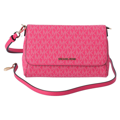 Michael Kors Jet Set Medium Convertible Pouchette Crossbody Electric Pink MK Michael Kors Handbags & Purses