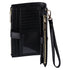 Michael Kors Jet Set Travel Double Zip Wristlet Leather Phone Case Wallet Black Michael Kors Wallets