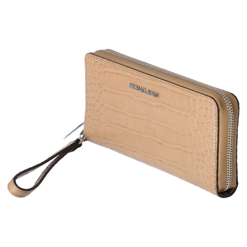 Michael Kors Jet Set Travel Large Continental Wallet Embossed Camel Michael Kors Wallets