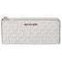 Michael Kors Jet Set Travel Large Logo Quarter Zip wallet Vanilla MK Signature Michael Kors Wallets