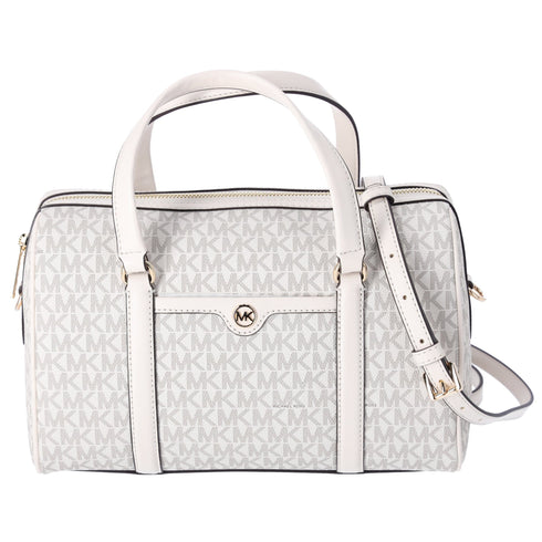Michael Kors Jet Set Travel Medium Duffle Satchel Light Cream MK Michael Kors Handbags
