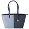 Michael Kors Jet Set Travel Medium Top Zip Tote Navy Multi MK Signature Michael Kors Handbags