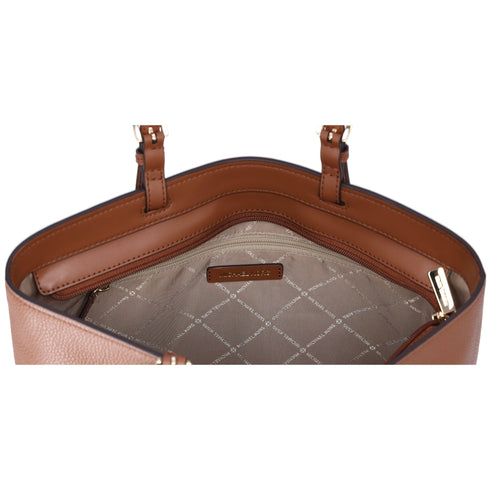 Michael Kors Jet Set Travel Medium Vegan Leather Double Pocket Tote Luggage Michael Kors Handbags