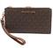Michael Kors JetSet Double Zip Wristlet PhoneWallet Brown Michael Kors Wallets