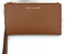Michael Kors JetSet DoubleZip WristletLeather PhoneWallet LuggageBrown Michael Kors Wallets
