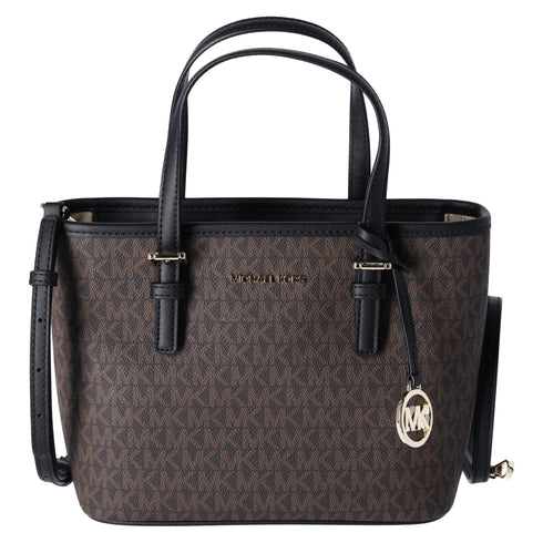 Michael Kors JetSet Small XS Carryall Convertible ToteCrossbody BrownMKBlack Michael Kors Handbags & Purses