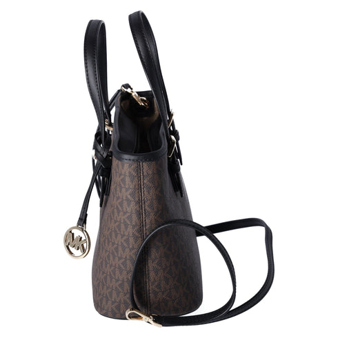 Michael Kors JetSet Small XS Carryall Convertible ToteCrossbody BrownMKBlack Michael Kors Handbags & Purses