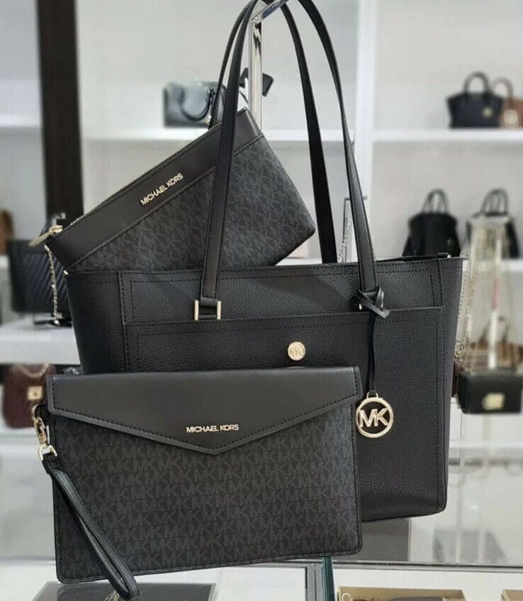 Maisie large pebbled leather 3 in 1 tote bag black Outlet