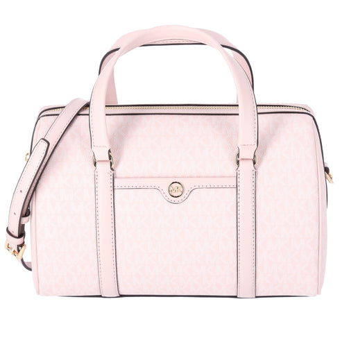 Michael Kors Medium Duffle Bag Satchel Light Powder Blush Pink MK Signature Michael Kors Handbags