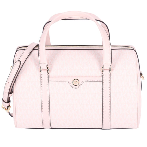 Michael Kors Medium Duffle Bag Satchel Light Powder Blush Pink MK Signature Michael Kors Handbags