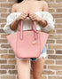 Michael Kors Portia Sunset Rose Small Suede Leather Tote Grab Bag Michael Kors Handbags & Purses