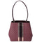 Michael Kors Pratt Medium MK Logo Bucket Shoulder Bag Oxblood Multi Metallic Michael Kors Handbags