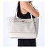 Michael Kors Reed Large Belted Logo Shoulder Bag Tote Light Cream MK Signature Michael Kors Handbags & Purses