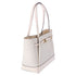 Michael Kors Reed Large Belted Logo Shoulder Bag Tote Light Cream MK Signature Michael Kors Handbags & Purses