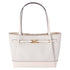 Michael Kors Reed Large Belted Logo Shoulder Bag Tote Light Cream MK Signature Michael Kors Handbags & Purses