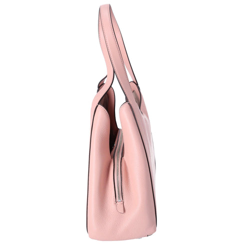 Michael Kors Rosemary Large Hobo Shoulder Bag Tote Pink Pebbled Leather Michael Kors Handbags