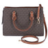 Michael Kors Sheila Medium Signature Logo and Metallic Satchel Brown Gold Michael Kors Handbags