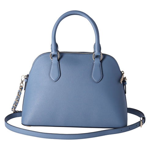 Michael Kors Veronica Medium Dome Satchel Crossbody Denim Blue Saffiano Leather Michael Kors Handbags & Purses