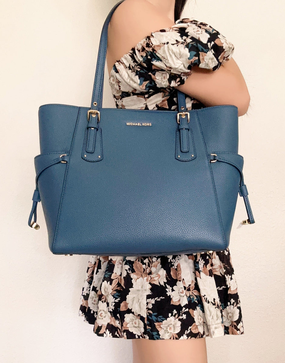 Michael kors voyager tote teal Clearance