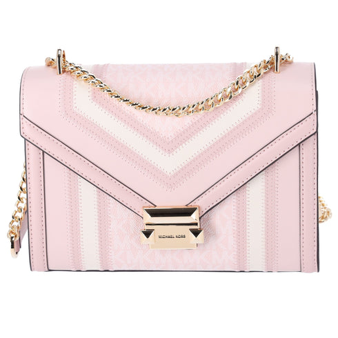 Michael Kors Whitney Medium Flap Shoulder Bag Powder Blush Pink Multi Michael Kors Handbags